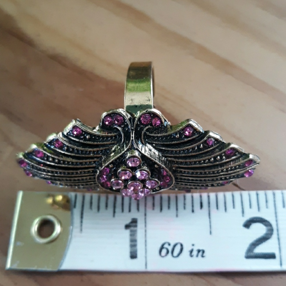 Gold/Bronze & Pink Bling Ring - Picture 5 of 6